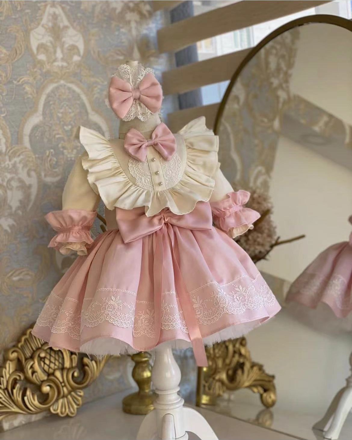 Baby Clothing Easter - Gaun Putri Antik Turki Merah Muda