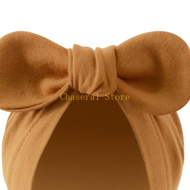 Baby Mittens Scratch - E7CE 4 Set Topi Bowknot Bayi