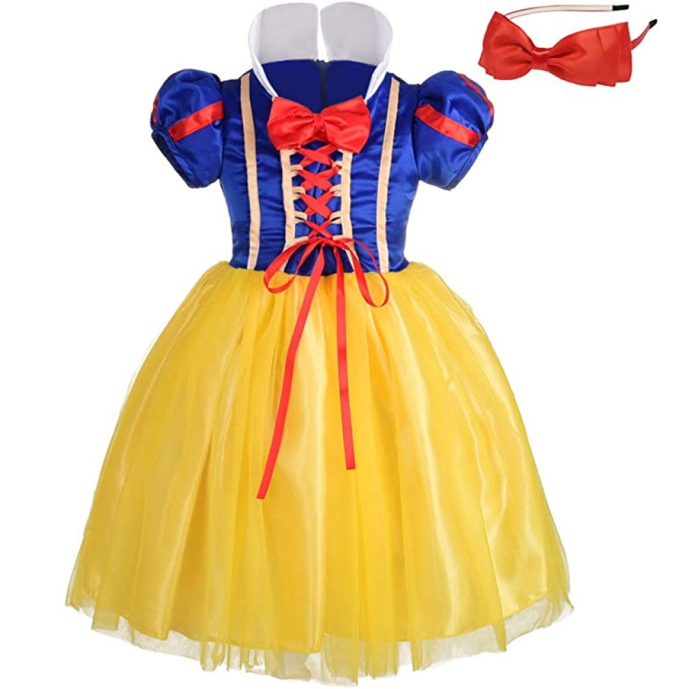 Gaun Putri Salju Putih Kostum  - Baby Q Clothing ulasan dan harga