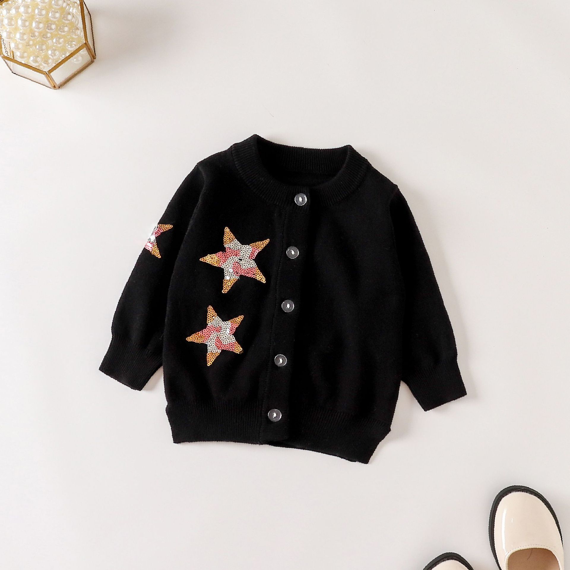 Sweter Rajutan Bintang Musim S - Knit Cardigan Infant ulasan dan harga